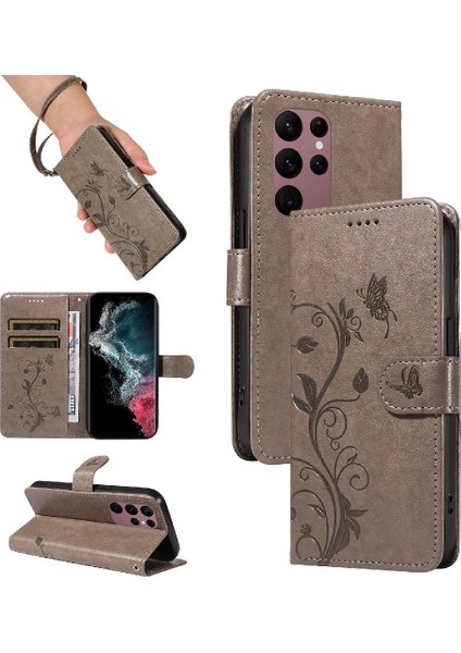 Galaxy S22 Ultra ve Kart Yuvası ile Kabartmalı Kelebek (Yurt Dışından)