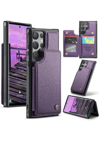 Galaxy S24 Ultra Kart Tutucu Pu Deri Için Caseme Cüzdan Kılıf (Yurt Dışından)