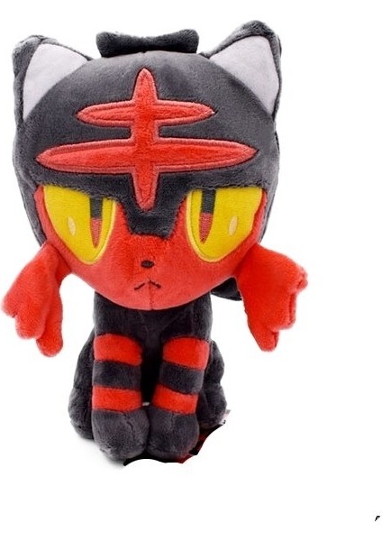 Imei Yimei Pokémon Pokemon 20CM Ateş Benekli Miyav Arazi Peri Ateş Bebek Ateş Benekli Kedi Peluş Oyuncak (Yurt Dışından)