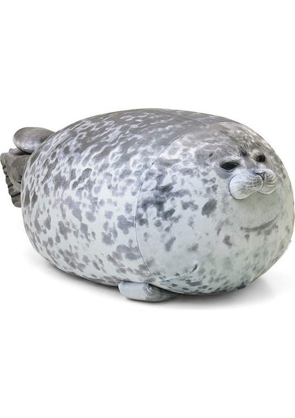 Xengo Chubby Blob Seal Yastık Peluş Hayvan Oyuncak, Gri 11.8 Inç (Yurt Dışından)