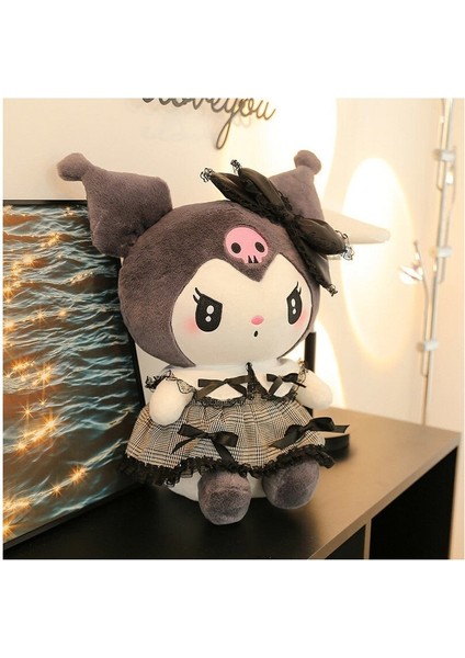Beautifyy 40-80CM Koyu Kuromi Peluş Oyuncak Bebek Melodi Yastık Yatağı Uyku Bebek Kız Arkadaşı Doğum Günü Hediyesi (Yurt Dışından)