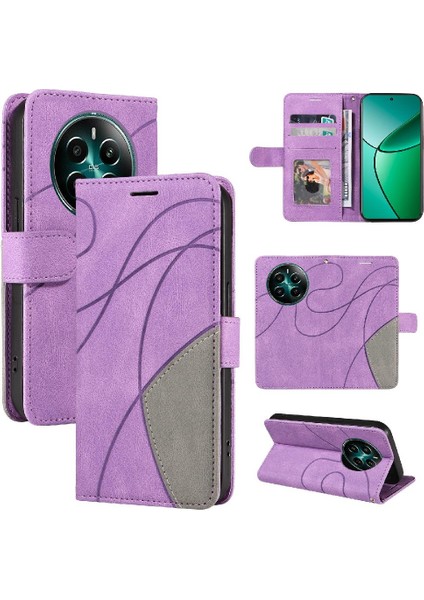 Kart Yuvası Standı ile Realme 12 Artı Için Flip Case Pu Deri Flip Folio (Yurt Dışından) fiyatları