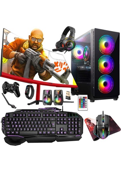 TX5273 I5 9400F 32GB Ram 1tb SSD 8gb RX580 23.6 Inç 100Hz Curved Oyuncu Masaüstü Bilgisayarı
