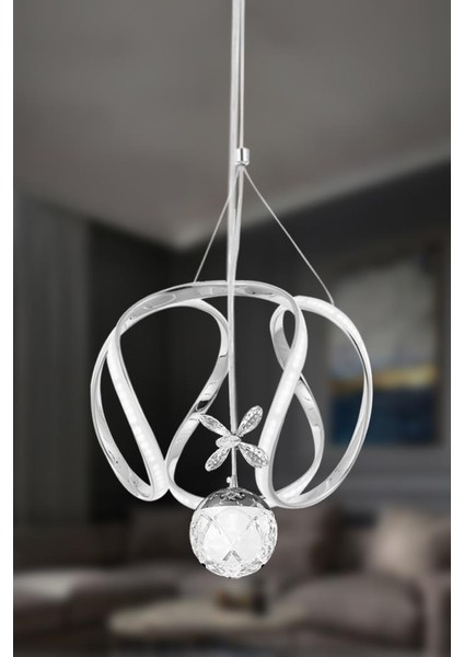 1625-30 Krom LED Avize(Beyaz Işık -Sarı Işık - Gün Işığı) fiyatları