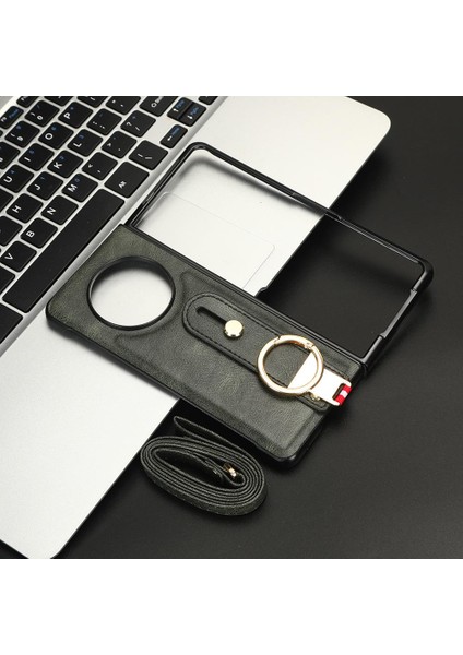 Tecno Phantom V Fold Bilek Kayışı Kolaylık Premium Pu Deri Için Kılıf (Yurt Dışından)
