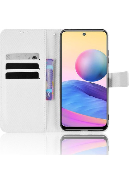 Xiaomi Redmi Not 10 5g Manyetik Cüzdan Kapak Kickstand Kart (Yurt Dışından)