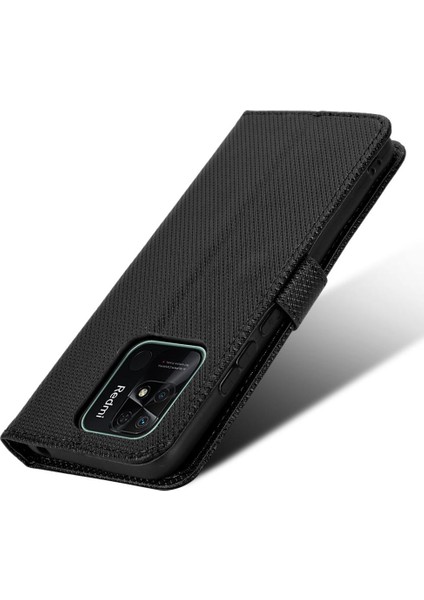 Xiaomi Redmi 10C Kart Tutucu Için Kickstand Manyetik Cüzdan Kapak (Yurt Dışından) modelleri