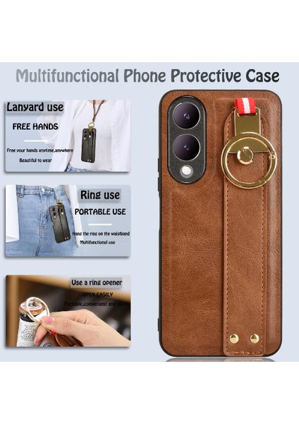 Vıvo Y17S 4g Kolaylık Bilek Kayışı Uyumluluk Premium Pu Için Kılıf (Yurt Dışından) modelleri