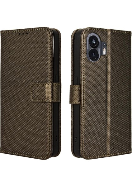 Nothing Kılıf Telefon 2 Kart Tutucu Kickstand Kapak Manyetik Cüzdan (Yurt Dışından)