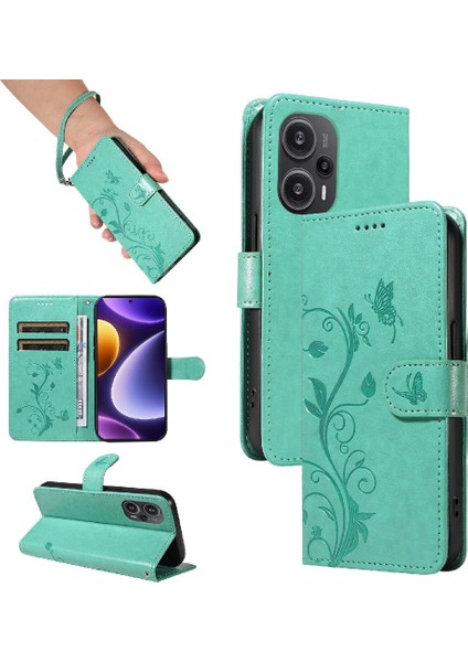 Xiaomi Poco F5 ve Kart Yuvası El Çantası ile Yüksek Kaliteli Deri Kılıf (Yurt Dışından)