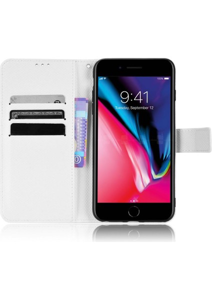 IPhone 8 Için Kılıf Artı/7 Artı Kart Tutucu Kapak Kickstand Manyetik Cüzdan (Yurt Dışından)