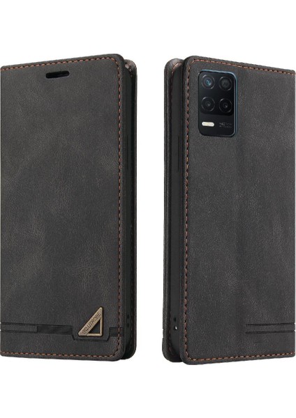 Realme 8 5G/V13 5g Premium Deri Kickstand Premium Deri Kılıf (Yurt Dışından)