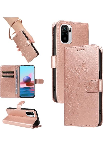 El Kayışı Yüksek Kaliteli Deri ve Kart ile Xiaomi Poco M5S Için Kılıf (Yurt Dışından)