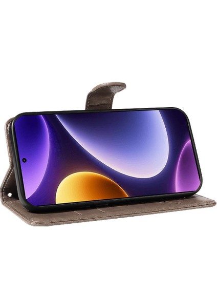 Xiaomi Poco F5 ve Kart Yuvası El Çantası ile Yüksek Kaliteli Deri Kılıf (Yurt Dışından)