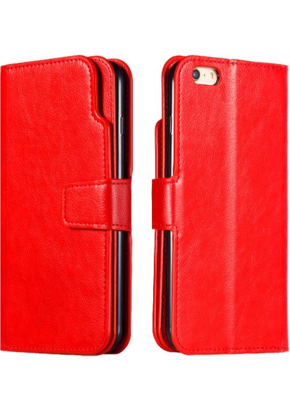 IPhone 6 Için Kılıf Artı/6s Artı 9 Kart Yuvaları Kickstand Cüzdan Manyetik Pu (Yurt Dışından) modelleri
