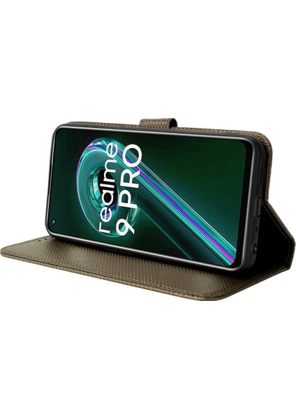 Realme 9 Pro Kickstand Kart Tutucu Manyetik Cüzdan Kapak Için Kılıf (Yurt Dışından)