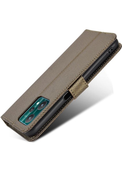 Realme 9 Pro Kickstand Kart Tutucu Manyetik Cüzdan Kapak Için Kılıf (Yurt Dışından)