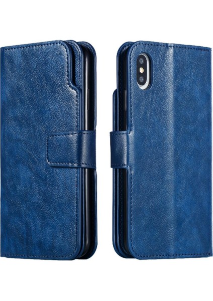 IPhone Xs Max Manyetik Kickstand 9 Kart Yuvaları Pu Deri Cüzdan (Yurt Dışından)