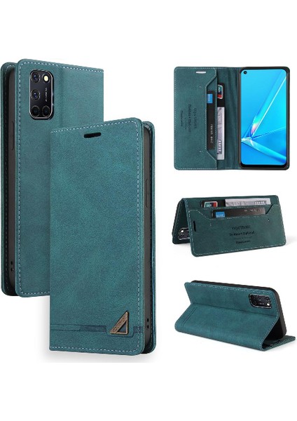 Oppo OPPO/A72/A92 Premium Deri Premium Deri Iki Kart Yuvası Için Kılıf (Yurt Dışından)