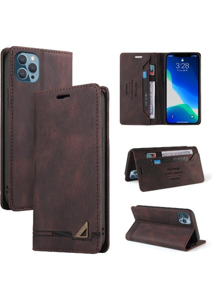 IPhone 14 Için Kılıf Pro Iki Kart Yuvaları Kickstand Premium Deri Premium (Yurt Dışından) indirimleri