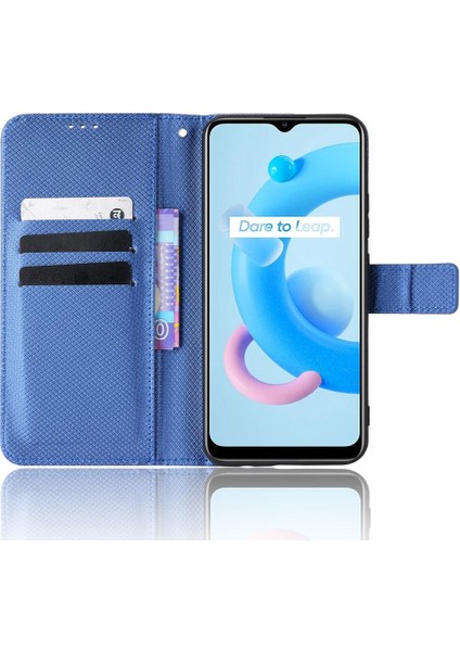 Realme C20/C11 Kapak Için Kickstand Kart Tutucu Manyetik Cüzdan (Yurt Dışından) modelleri