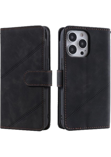 IPhone 13 Için Kılıf Pro Max Cüzdan Flip Folio Bileklik Kart Tutucu Pu (Yurt Dışından)