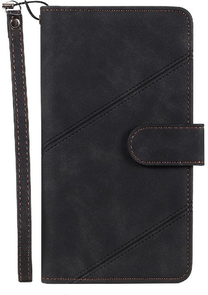 IPhone 13 Için Kılıf Pro Max Cüzdan Flip Folio Bileklik Kart Tutucu Pu (Yurt Dışından)