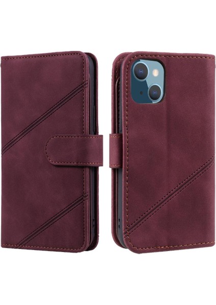 IPhone 14 Için Kılıf Artı Cüzdan Flip Folio Bileklik Pu Deri Manyetik (Yurt Dışından)