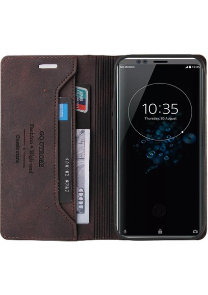 Sony Xperia Xz4 Iki Kart Yuvaları Premium Deri Premium Deri Kılıf (Yurt Dışından)