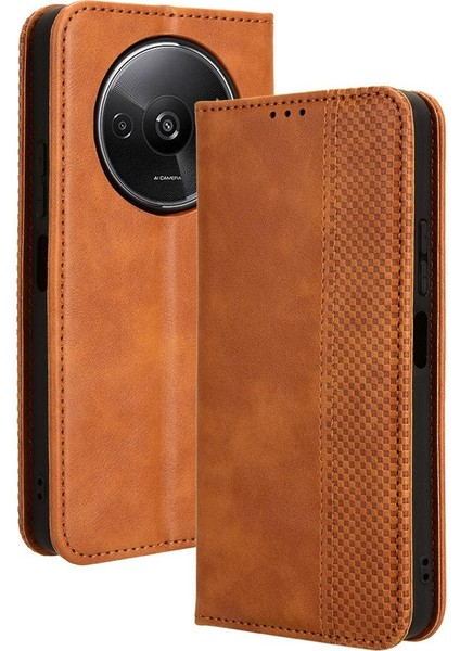 Xiaomi Poco C61 Cüzdan Manyetik Kapatma Pu Deri Kılıf (Yurt Dışından)