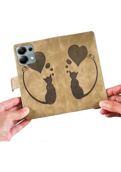 Xiaomi Redmi Için Not 13 Pro 4g Cüzdan Kılıf Kart Cep Tutucu Kedi (Yurt Dışından)