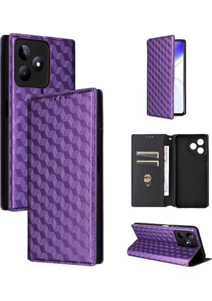 Realme Narzo N53 4g Pu Deri 3D Desen Manyetik Kapatma Kartı Için Kılıf (Yurt Dışından)