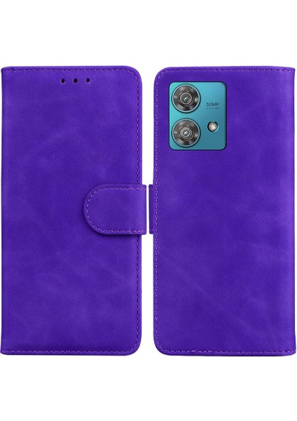Motorola Kenar 40 Neo Standı Tutucu Kart Yuvası Premium Pu Için Flip Case (Yurt Dışından)