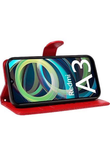 Xiaomi Redmi A3 Için Flip Case El Kayışı ve Kart ile Kabartmalı Kelebek (Yurt Dışından) indirimleri