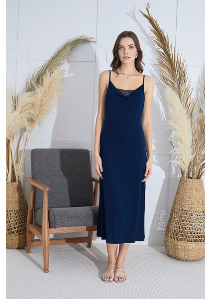 15939 Bayan Degaje Yaka Uzun Gecelik fiyatları