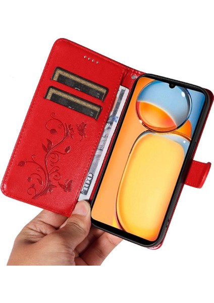 Bdt Shop Xiaomi Redmi Için Kılıf Redmi 4g Yüksek Kaliteli Deri Kabartmalı Kelebek ve (Yurt Dışından)