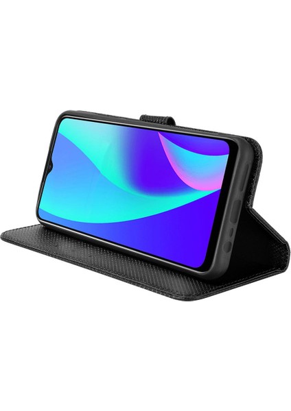 Realme C15 Kart Tutucu Kickstand Manyetik Cüzdan Kapağı Için Kılıf (Yurt Dışından)