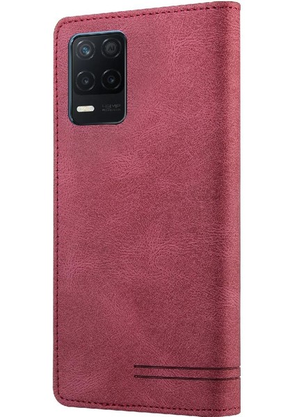 Realme 8 5G/V13 5g Premium Deri Kickstand Premium Deri Kılıf (Yurt Dışından)