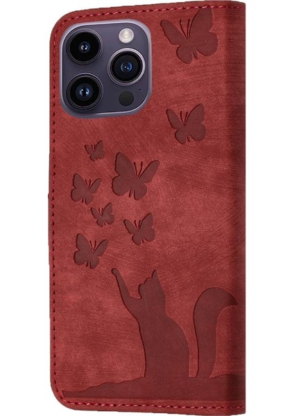 IPhone 14 Için Kılıf Pro Max Kart Cep Flip Folio Tutucu Kapak Cüzdan (Yurt Dışından)
