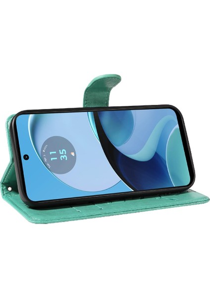 Motorola Moto G14 4g ve Kart Yuvası Için Kılıf Yüksek Kaliteli Deri Kabartmalı (Yurt Dışından) indirimleri