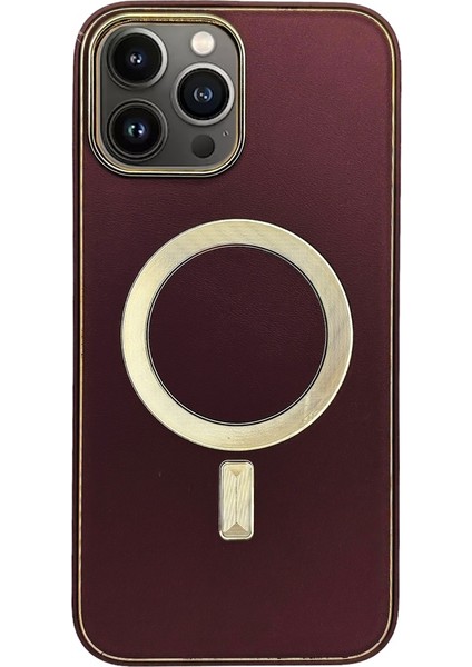 iPhone 13 Pro Max Bordo Deri Magsafe Kılıf modelleri