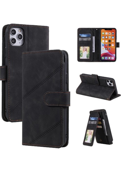 IPhone 11 Için Kılıf Pro Max Kart Tutucu Kickstand Manyetik Pu Deri Flip (Yurt Dışından)