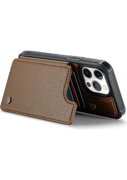 IPhone 12 Pro Max Rfıd Engelleme Kart Tutucu Pu Için Caseme Cüzdan Kılıf (Yurt Dışından)