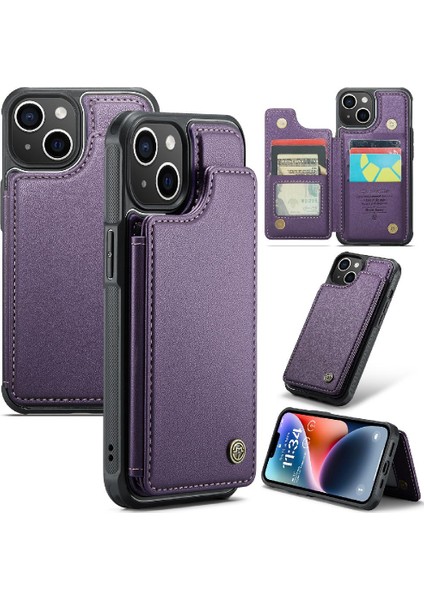 IPhone 14 Artı Kart Tutucu Rfıd Engelleme Pu Ince (Yurt Dışından)