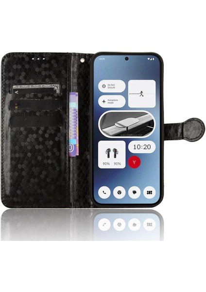 Nothing Kılıf Telefon 2A Geometrik Desen Deri Cüzdan Kapak Manyetik (Yurt Dışından)