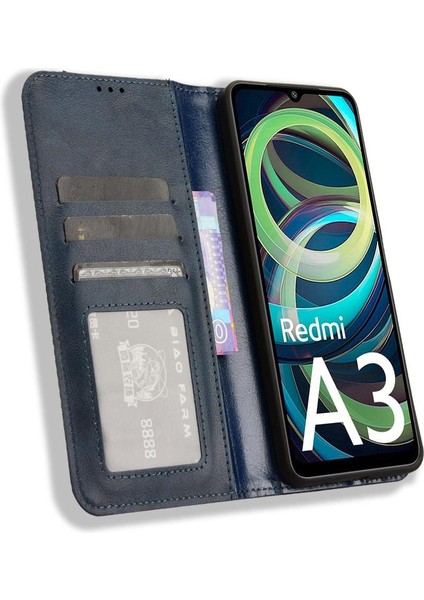 Xiaomi Poco C61 Cüzdan Manyetik Kapatma Pu Deri Kılıf (Yurt Dışından)