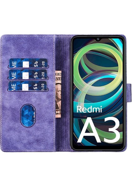 Xiaomi Redmi A3 Cüzdan Durumda Kabartmalı Sevimli Kedi Kartı Cep (Yurt Dışından) indirimleri