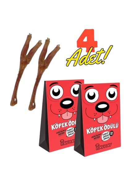 Köpek Ödül Maması Seti Doğal Katkısız 2 Adet Köpek Ödül Maması 2 Adet Köpek Çiğneme Çubuğu