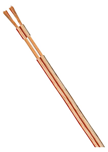 2x0.75 Kordon Yassı Şeffaf Kablo 10 Metre