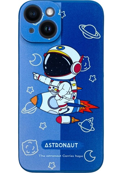iPhone 14 Aydaki Astronot Lacivert Silikon Kılıf modelleri
